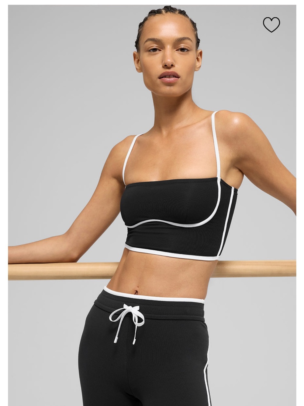 Airbrush Streamlined Bra Tank -
Black/White